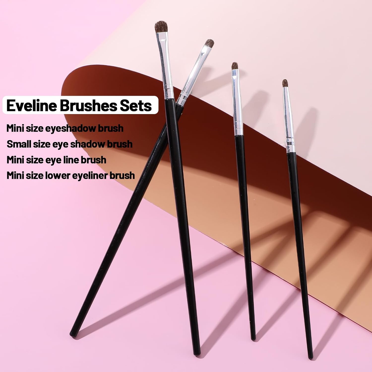 4 Pcs Eye Makeup Brushes Mini Smudge Brush for Eyeliner Concealer Brush Eyeshadow Eyeliner Brushes for Gel Cream Liquid Concealer Highlighting Eye Liner